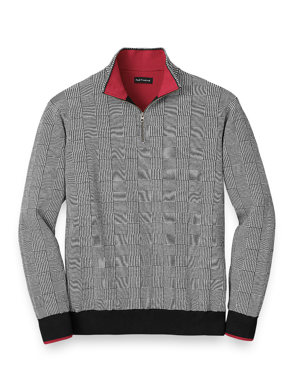 Product Image of Cotton Zip Mock Neck Sweater-1