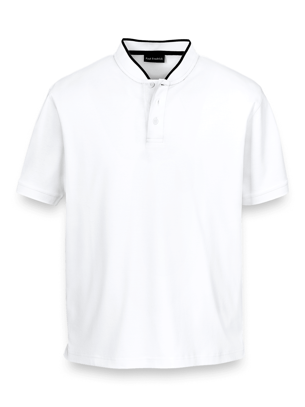 Product Image of Mercerized Cotton Henley-White