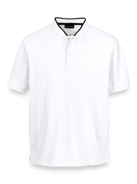 Mercerized Cotton Henley - White