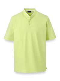Mercerized Cotton Henley - Mint Green