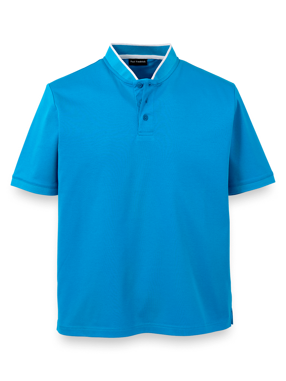 Product Image of Mercerized Cotton Henley-Turquoise