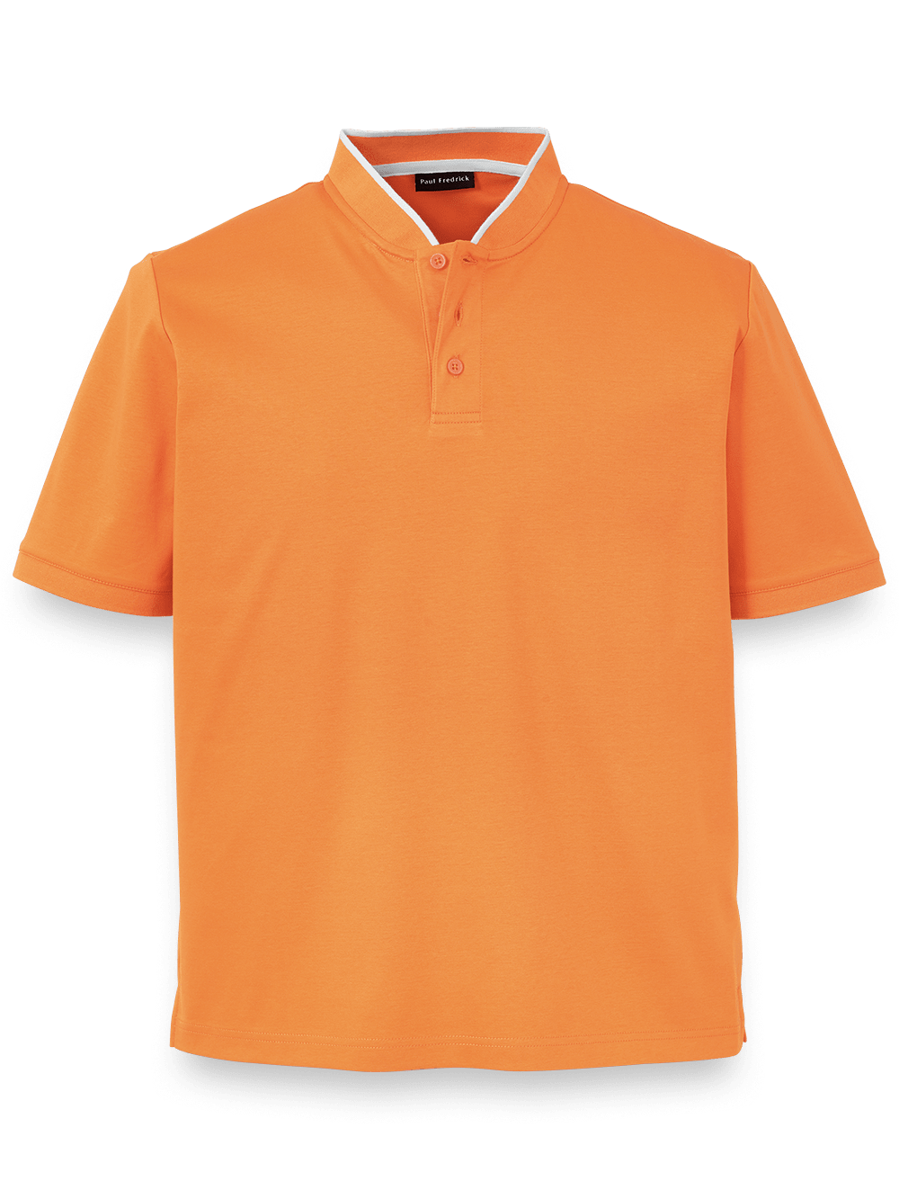 Product Image of Mercerized Cotton Henley-Orange
