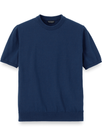 Supima Cotton Crew Neck Sweater - Navy