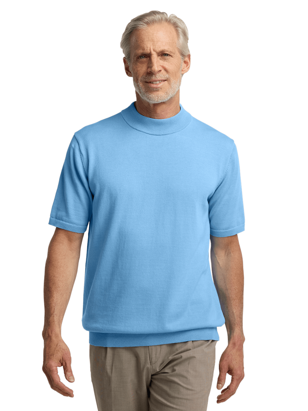 Alternate Image of Cotton Mock Neck Sweater-1
