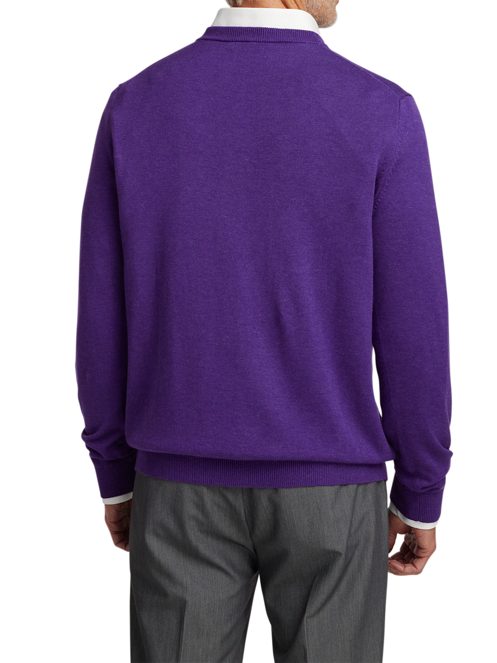 Alternate Image of Supima Cotton V-neck Sweater-4
