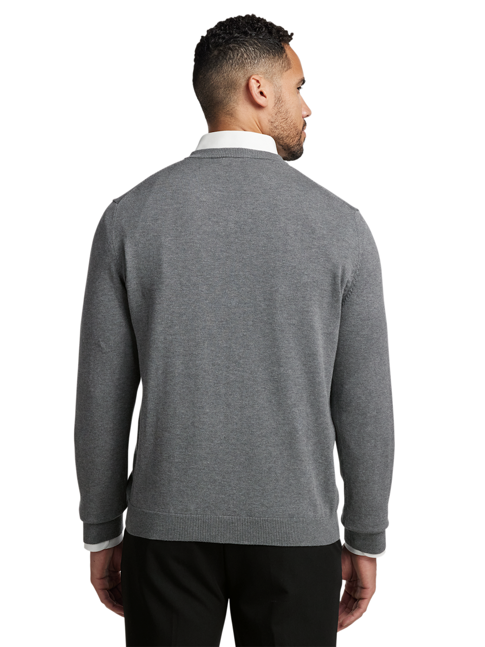 Alternate Image of Supima Cotton V-neck Sweater-4