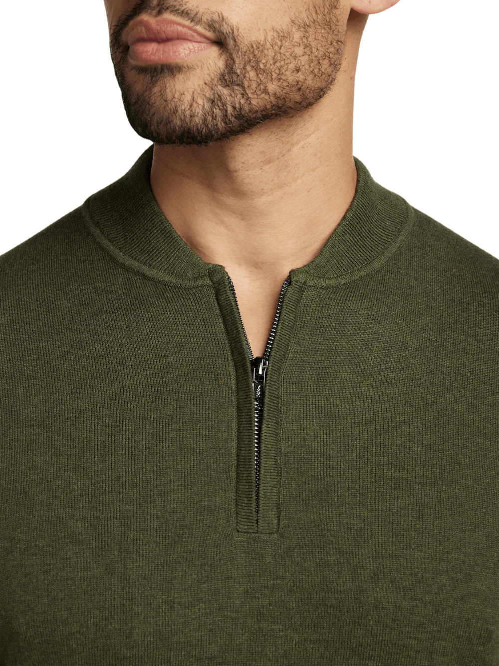 Alternate Image of Cotton Quarter Zip Mock Neck Sweater-2