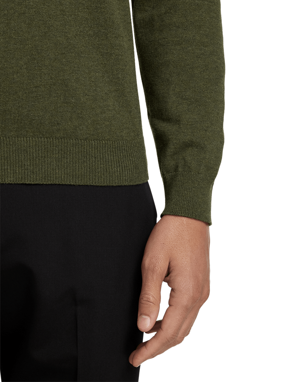 Alternate Image of Cotton Quarter Zip Mock Neck Sweater-3
