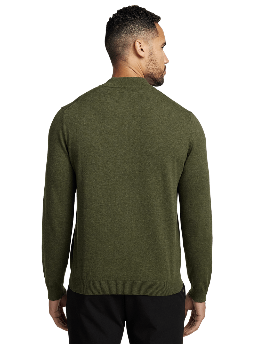 Alternate Image of Cotton Quarter Zip Mock Neck Sweater-4