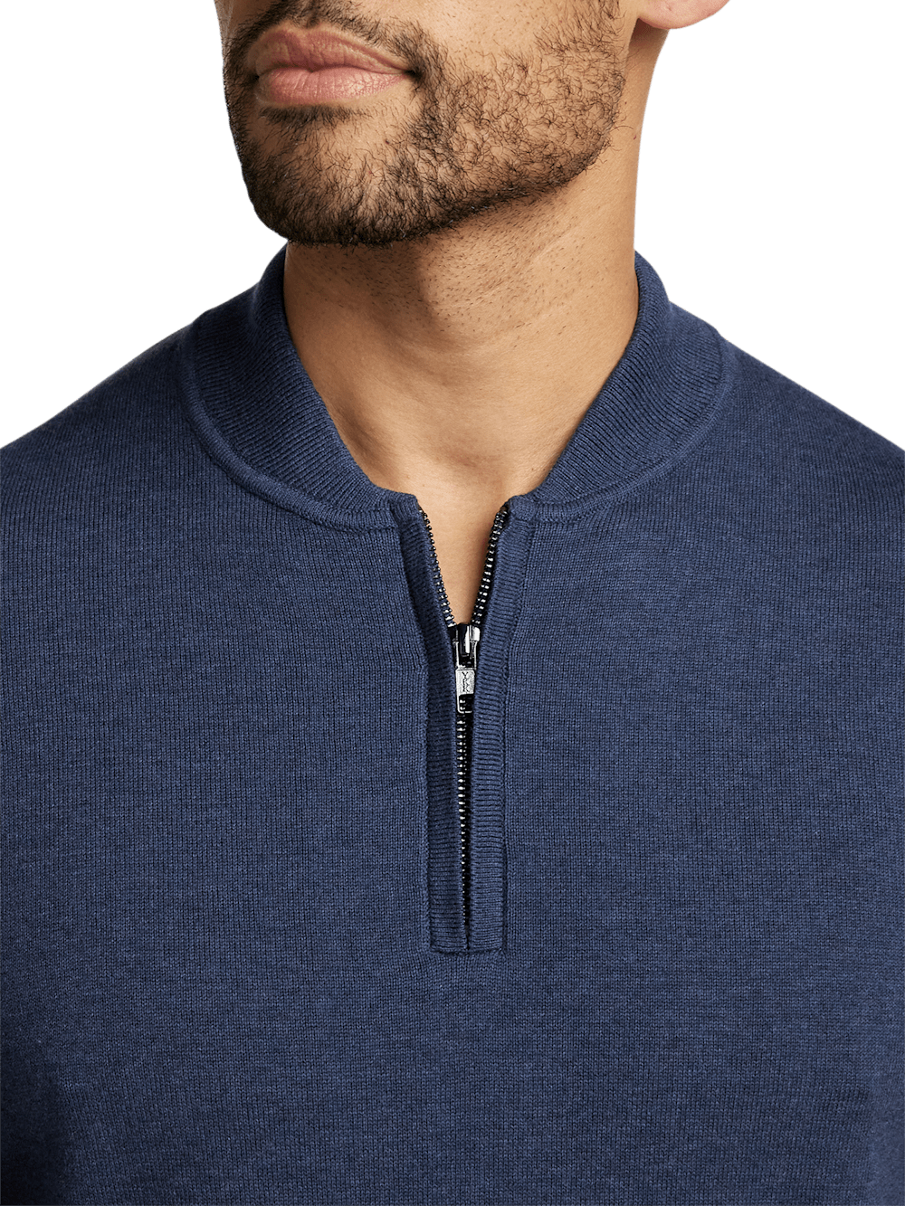 Alternate Image of Cotton Quarter Zip Mock Neck Sweater-2