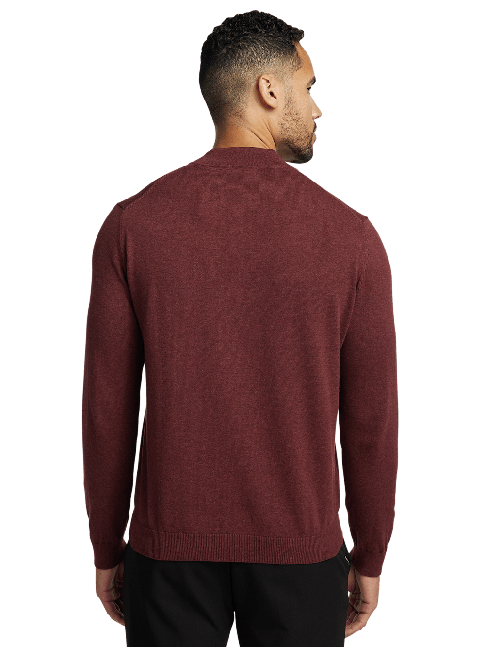 Alternate Image of Cotton Quarter Zip Mock Neck Sweater-4