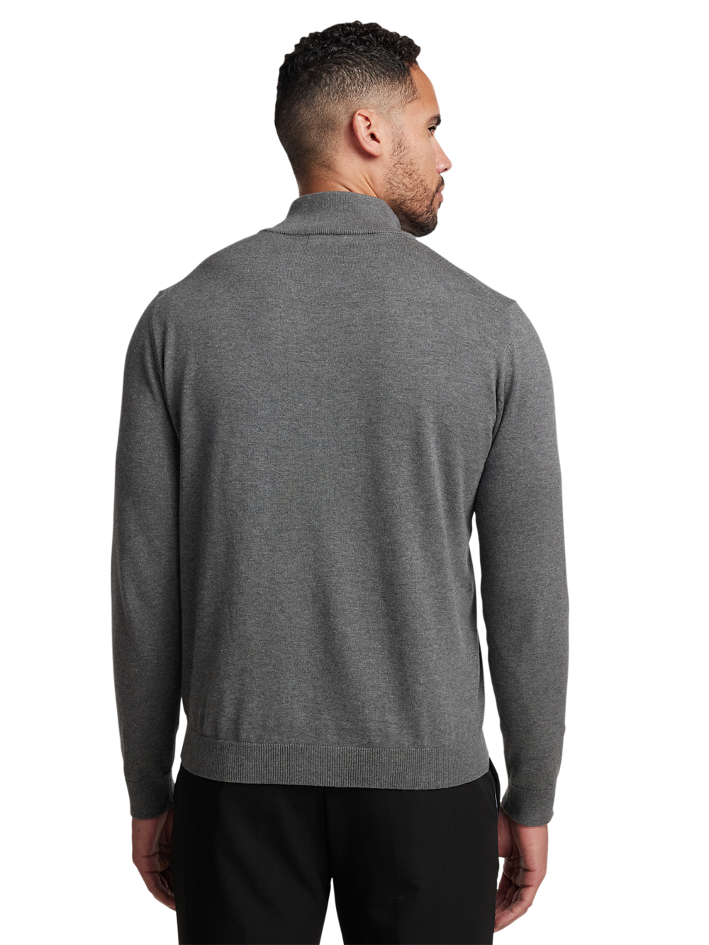 Alternate Image of Supima Cotton Quarter Zip Mock Neck Sweater-4