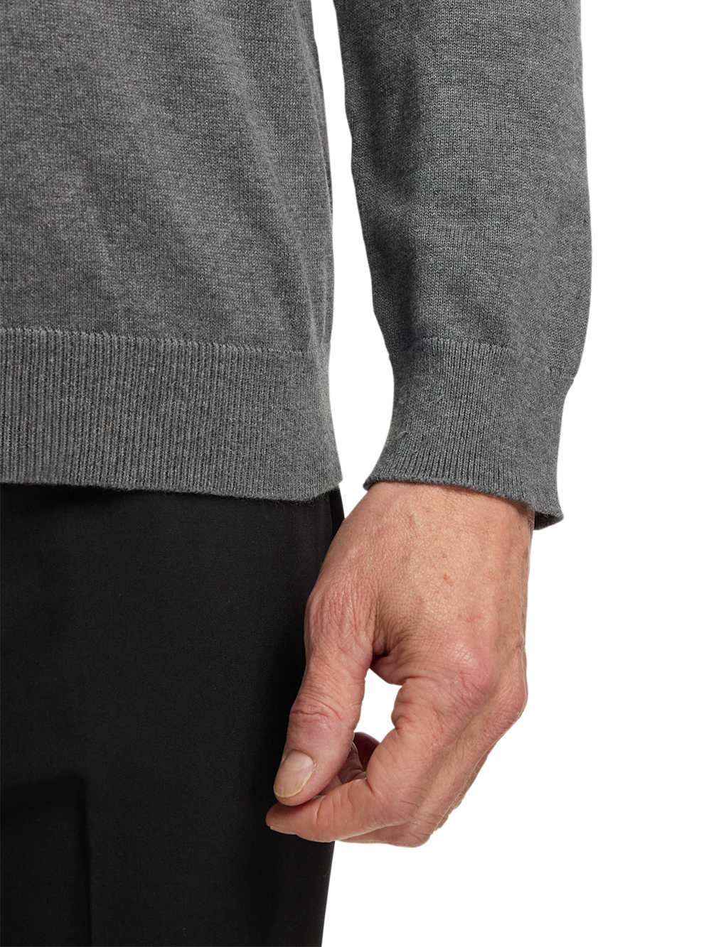 Alternate Image of Supima Cotton Four Button Mock Neck Sweater-3