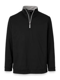 Performance Blend Quarter Zip Mock Neck - Black