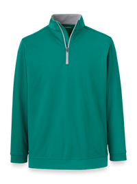 Performance Blend Quarter Zip Mock Neck - Green