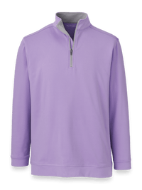 Performance Blend Quarter Zip Mock Neck - Purple