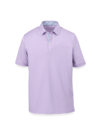 Performance Blend Three Button Polo - Light Purple