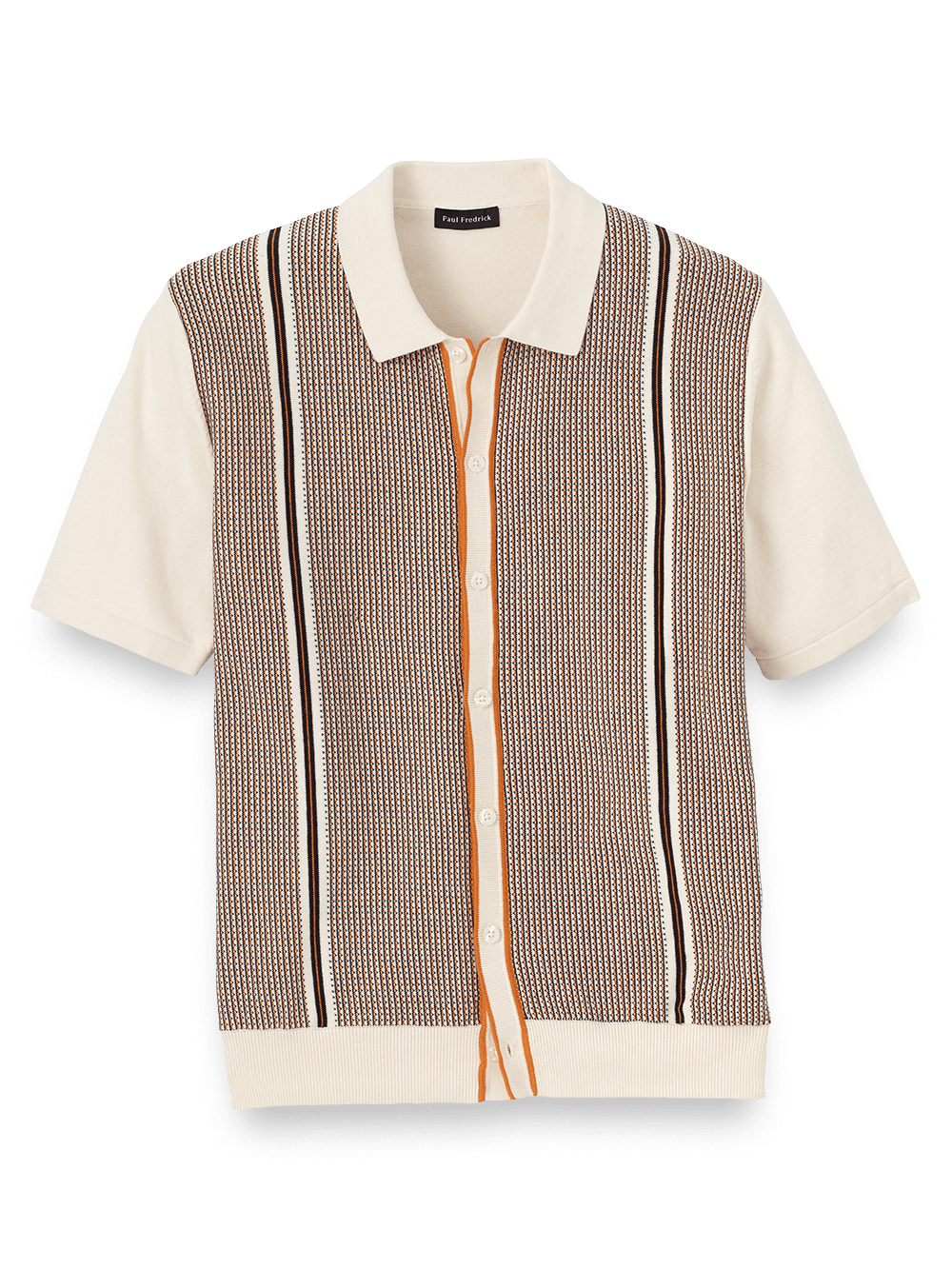 Product Image of Cotton Button Front Polo-Melon