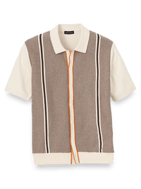 Cotton Button Front Polo - Melon