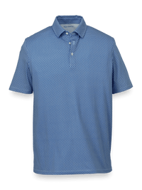 Performance Blend Three Button Polo - Blue