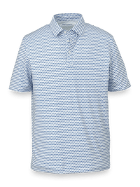 Performance Blend Three Button Polo - Blue