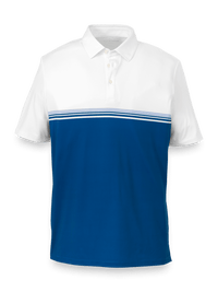 Performance Blend Three Button Polo - Blue