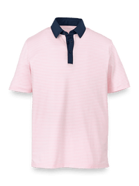 Performance Blend Three Button Polo - Pink