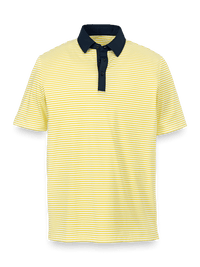 Performance Blend Three Button Polo - Yellow