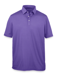 Performance Blend Three Button Polo - Purple