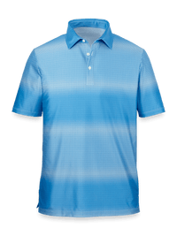Performance Blend Three Button Polo - Blue