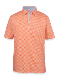 Performance Blend Three Button Polo - Orange