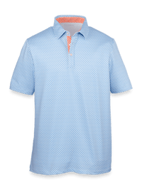 Performance Blend Three Button Polo - Blue