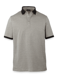 Cotton Three Button Polo - Tan Multi
