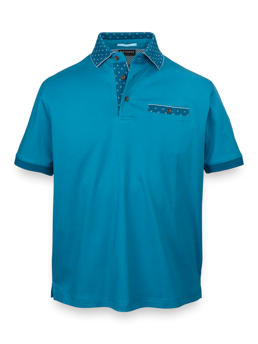 Product Image of Mercerized Cotton Polo-Teal