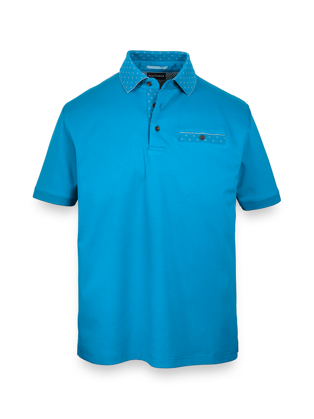 Product Image of Mercerized Cotton Polo-Blue