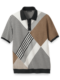 Cotton Three Button Polo - Multi
