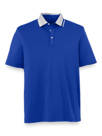 Performance Blend Three Button Polo - Cobalt