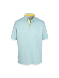 Performance Blend Three Button Polo - Yellow Multi