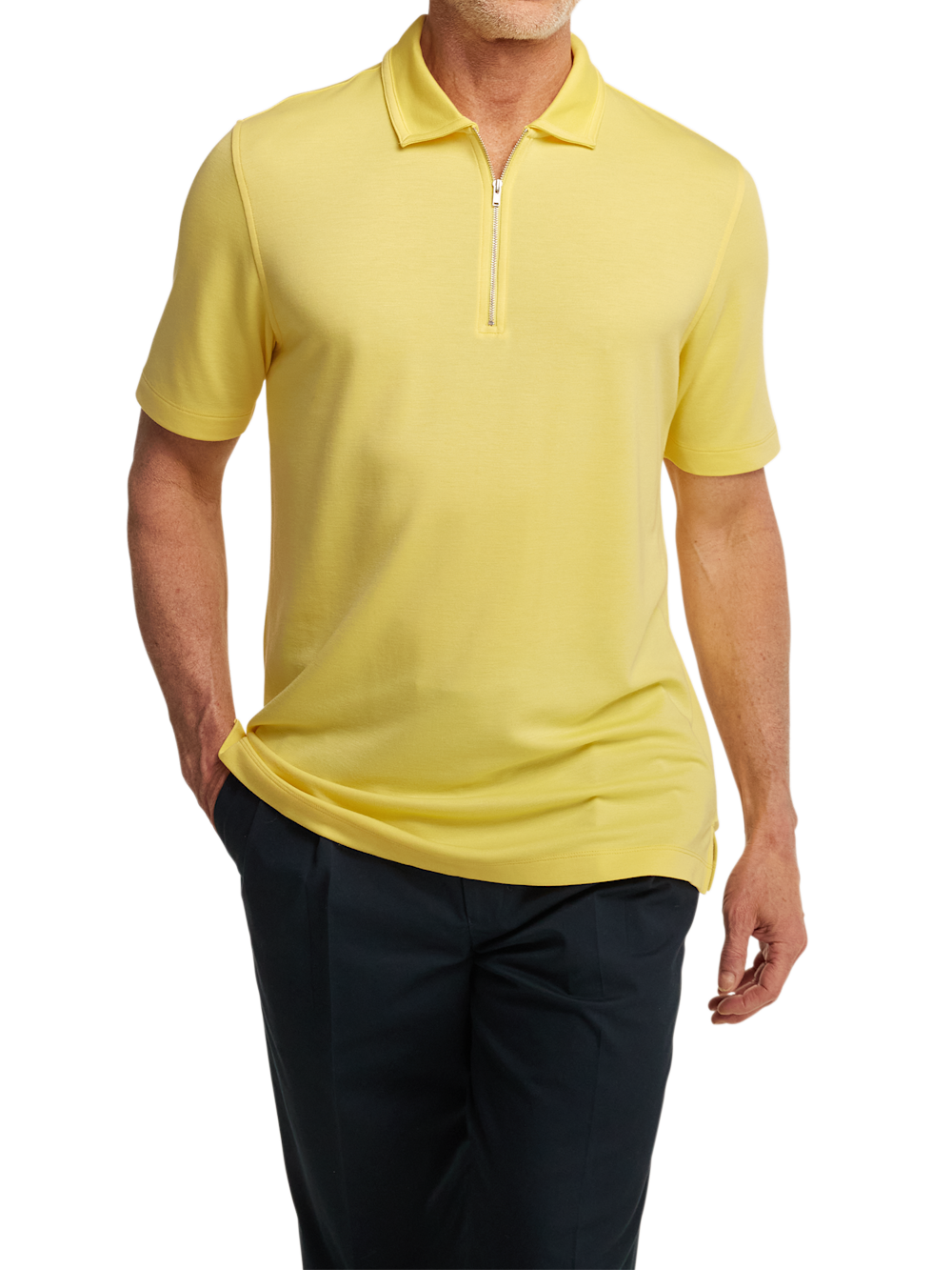 Alternate Image of Lyocell Blend Quarter Zip Polo-1