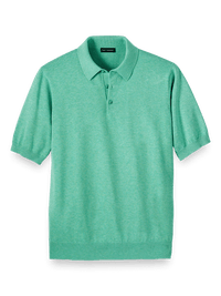 Supima Cotton Three Button Polo - Mint