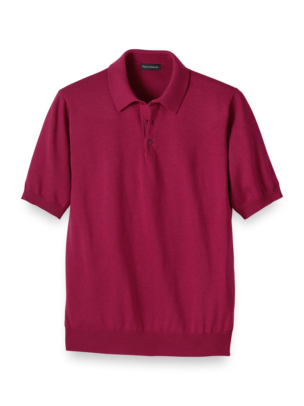 Product Image of Supima Cotton Three Button Polo-Barberry