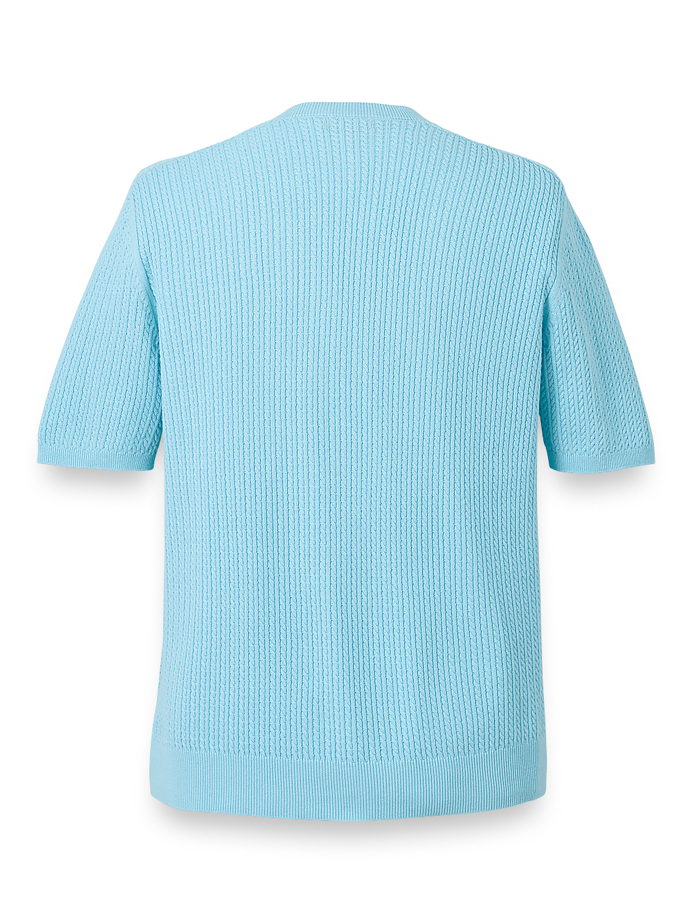 Alternate Image of Cotton Cable Crew Neck Sweater-1
