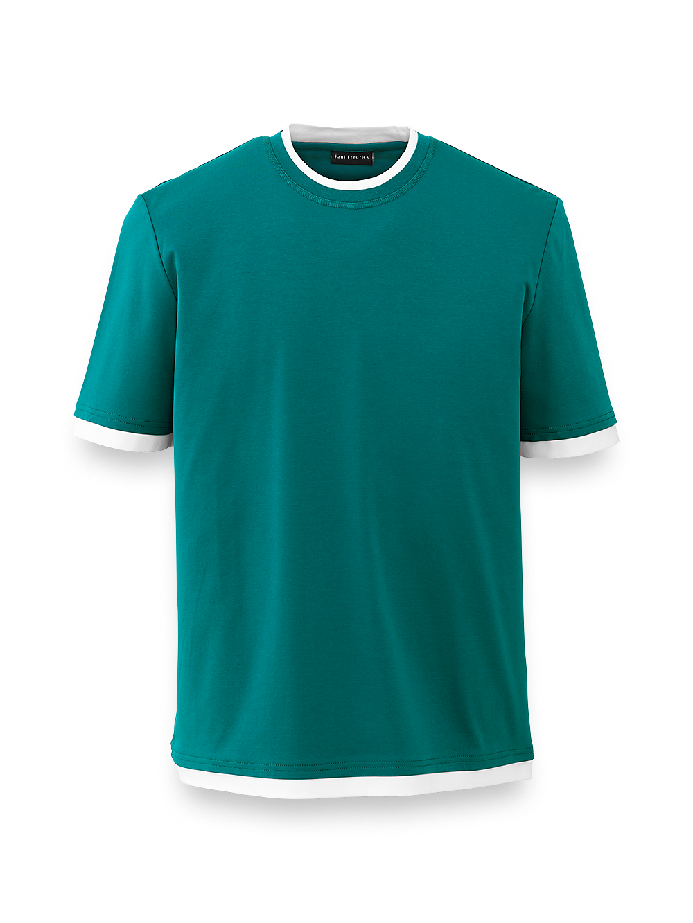 Product Image of Mercerized Cotton Crew Neck-Teal