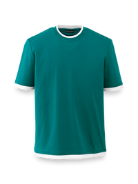 Mercerized Cotton Crew Neck - Teal