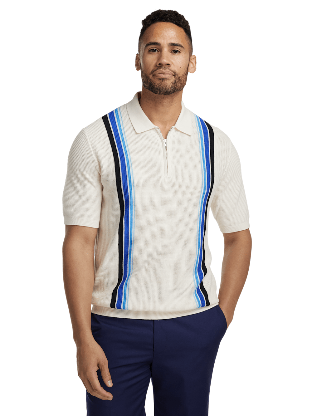 Alternate Image of Cotton Quarter Zip Polo-1