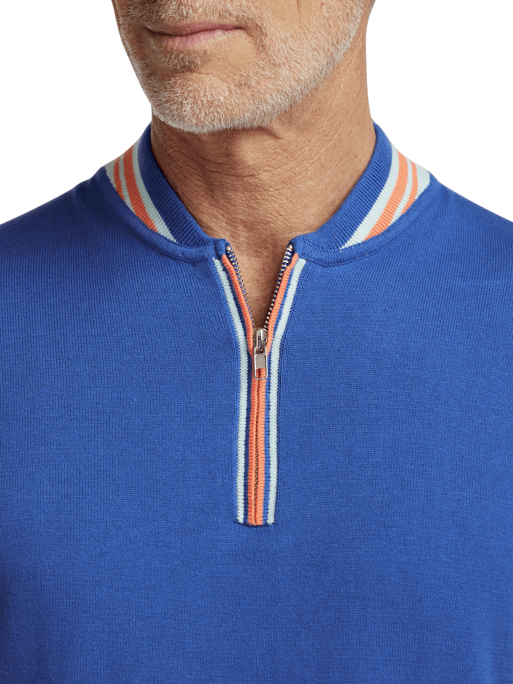 Alternate Image of Cotton Quarter Zip Crew Neck Sweater-2