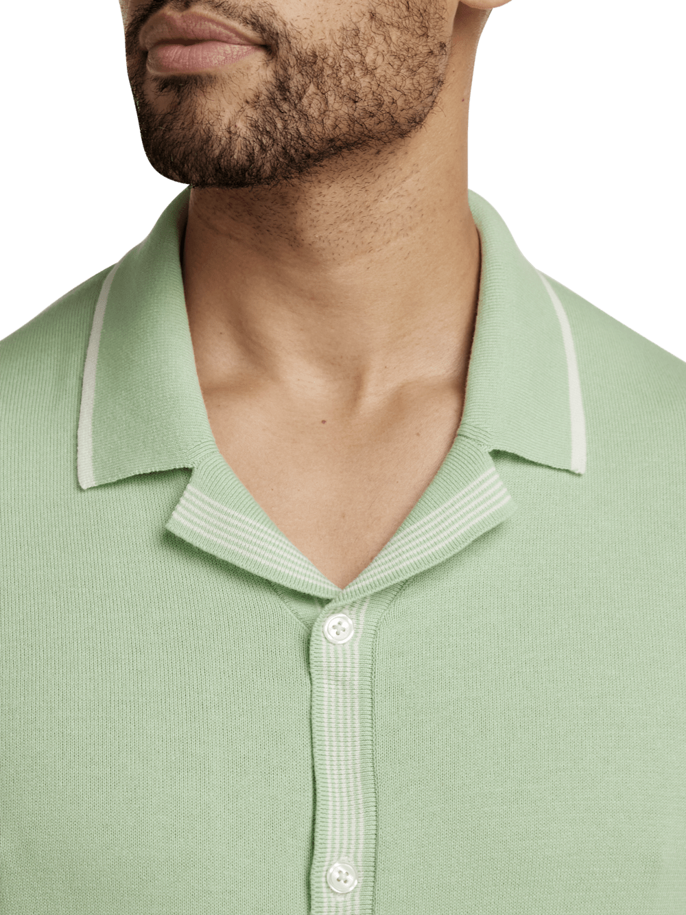 Alternate Image of Cotton Button Front Camp Collar Sweater-2