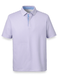 Performance Blend Three Button Polo - Purple