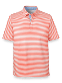 Performance Blend Three Button Polo - Coral