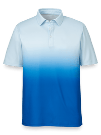Performance Blend Three Button Polo - Blue